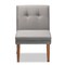 Baxton Studio Stewart MidCentury Modern Grey Velvet Upholstered and Walnut Brown Finished Wood Dining Chair 214-11698-ZORO - alternate 7
